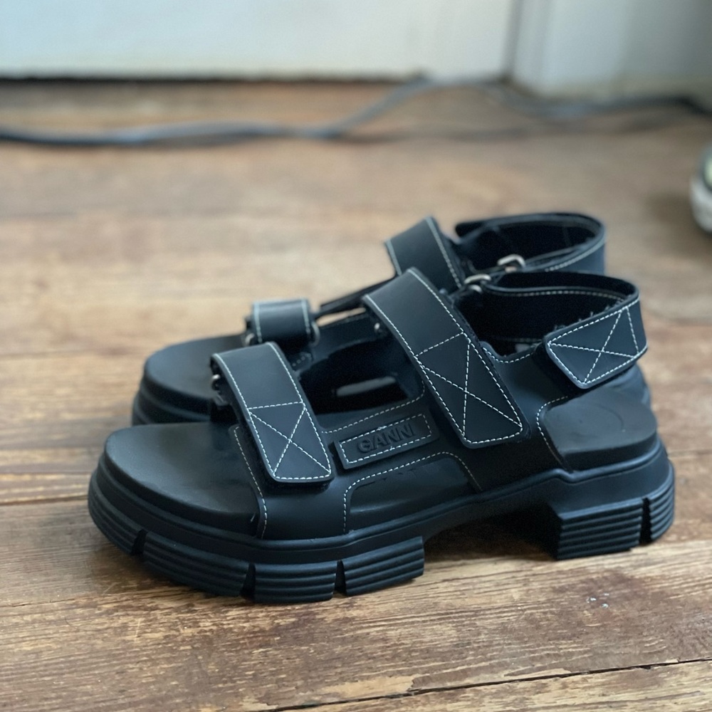 Ganni Recycled Rubber Sandals